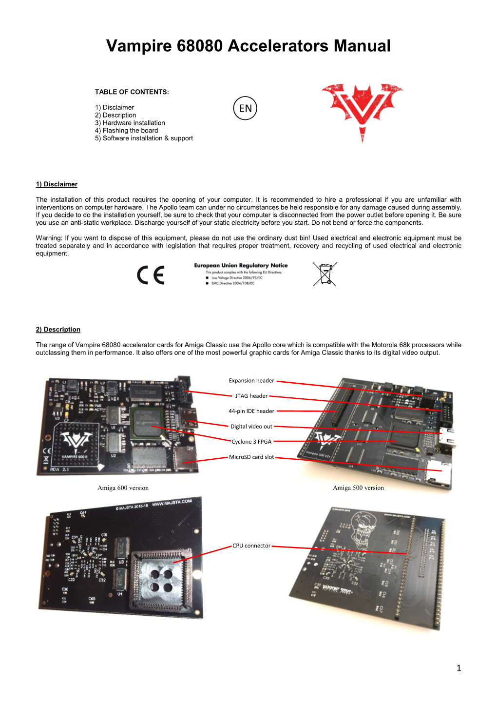 Vampire 68080 Accelerators Manual