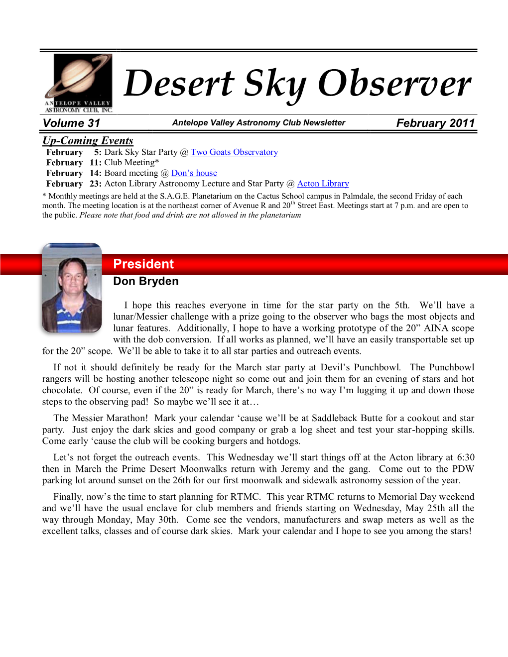 The Desert Sky Observer