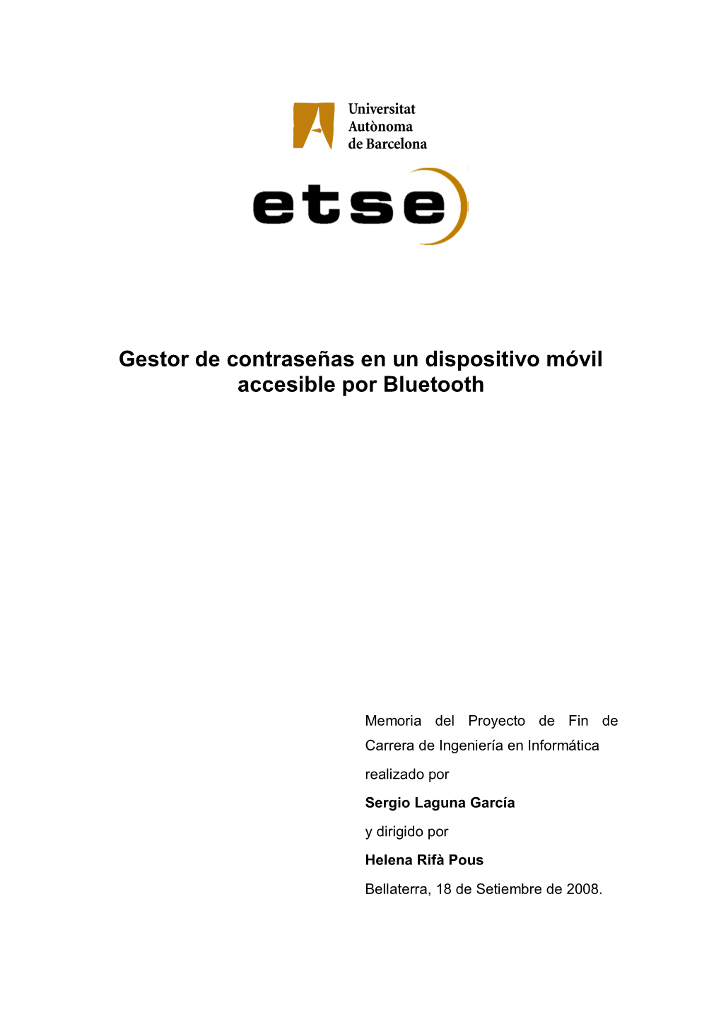 Gestor De Contraseñas En Un Dispositivo Móvil Accesible Por Bluetooth
