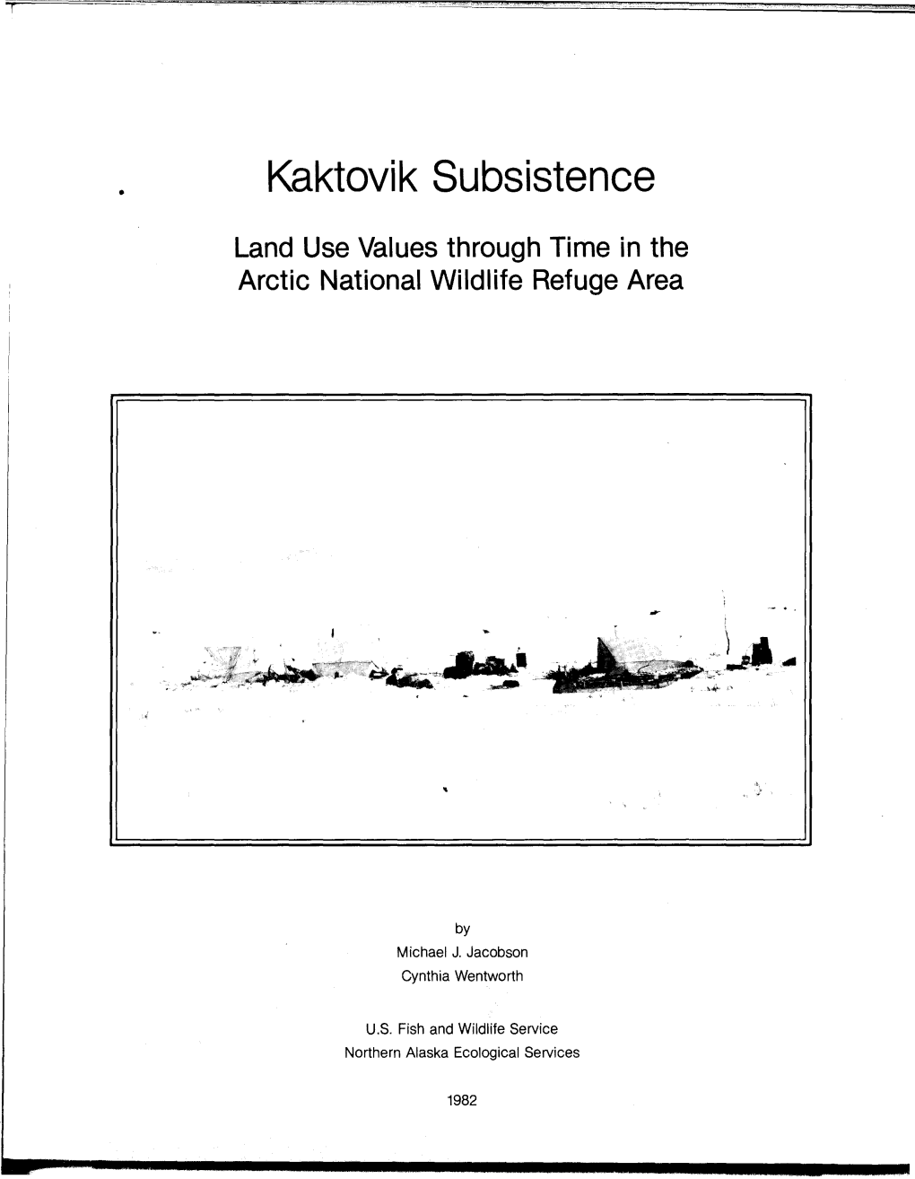 Kaktovik Subsistence