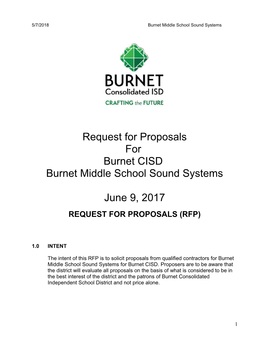 Request for Proposals s45