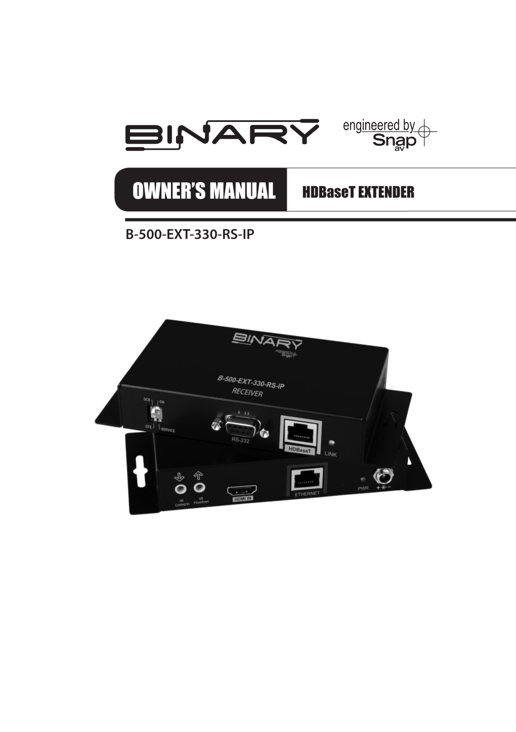 OWNER's MANUAL Hdbaset EXTENDER