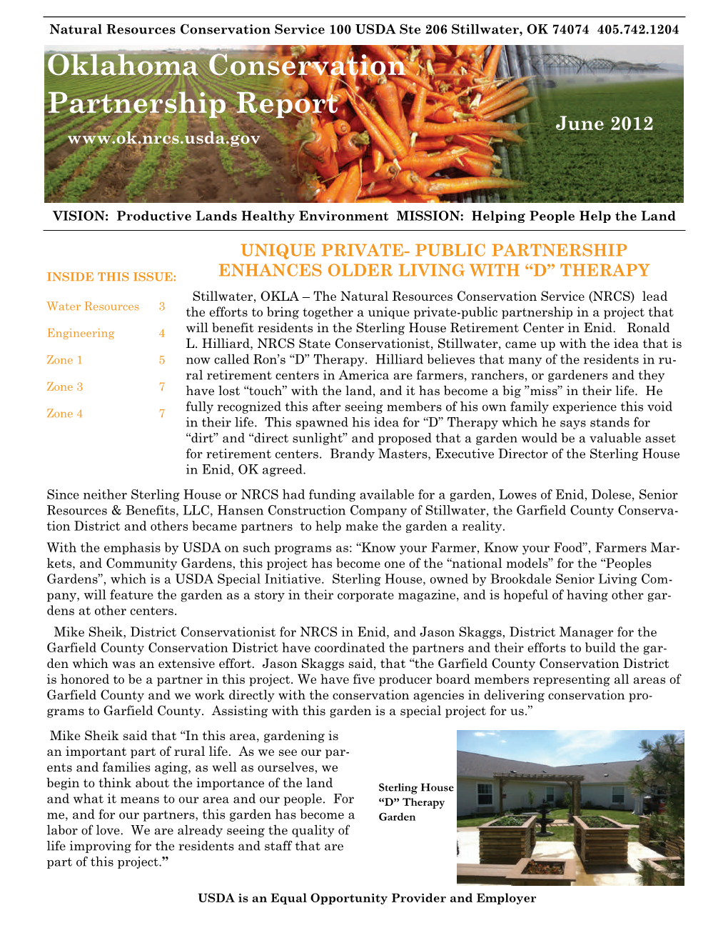 Oklahoma Conservation Partnership Report June 2012