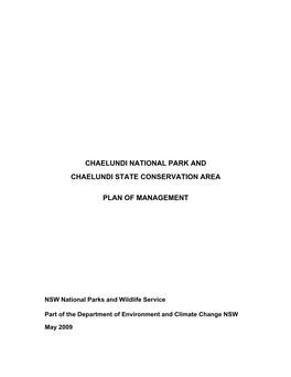 Chaelundi National Park and Chaelundi State Conservation Area