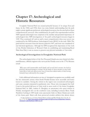 Chapter 17: Archeological and Historic Resources
