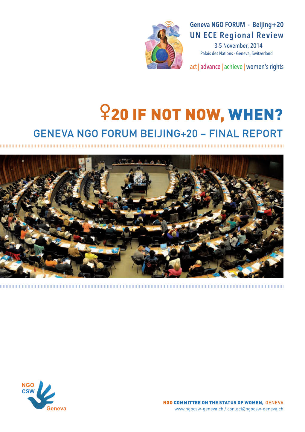 The NGO CSW Geneva B+20