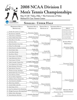 2008 NCAA Division I Men's Tennis Championships