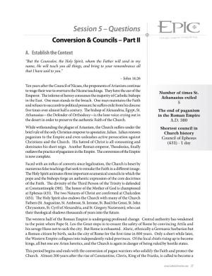 Session 5 – Questions Conversion & Councils – Part II