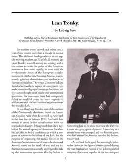 "Leon Trotsky," by Ludwig Lore