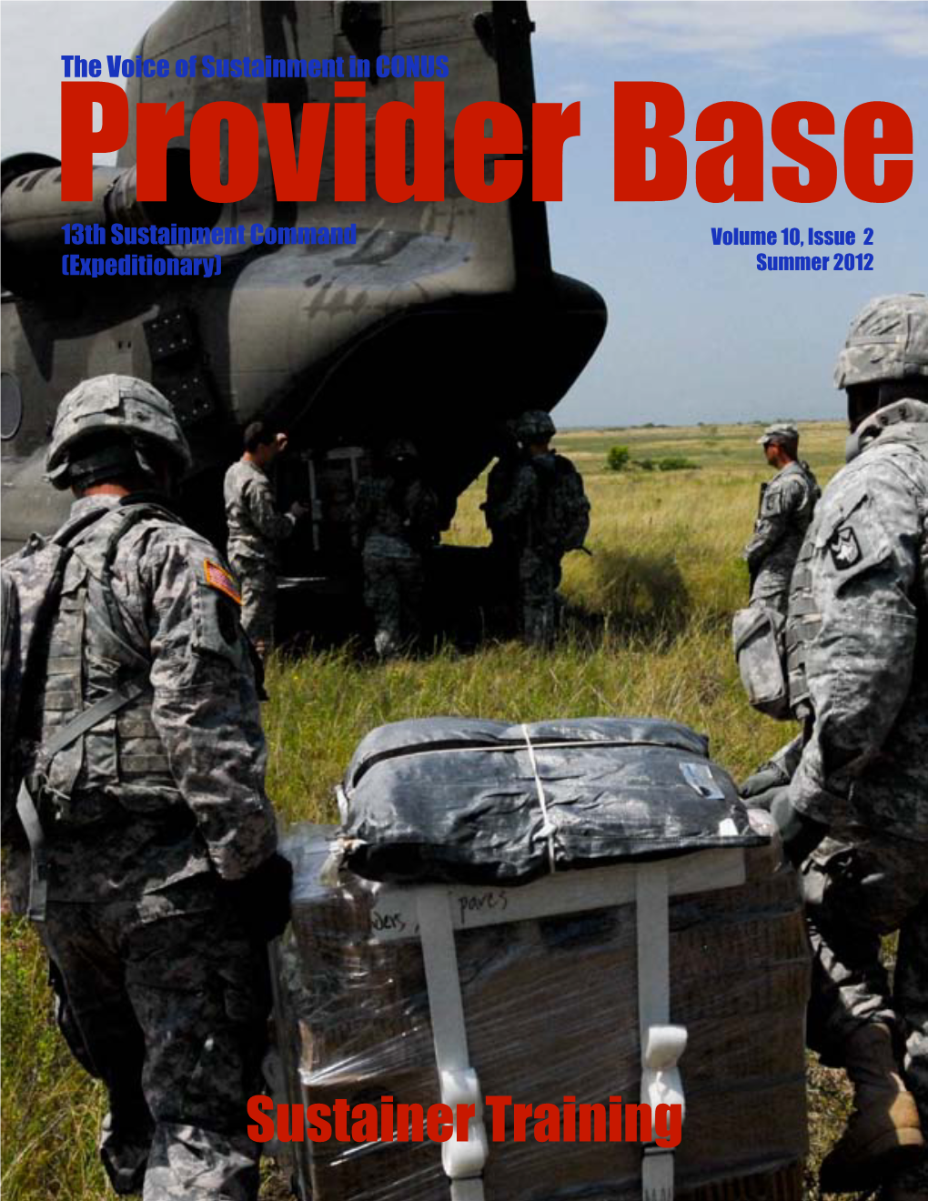 Sustainer Training Commander’S Corner Provider Base