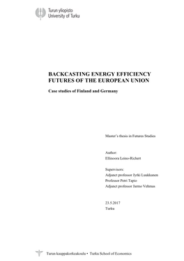 Backcasting Energy Efficiency Futures of the European Union