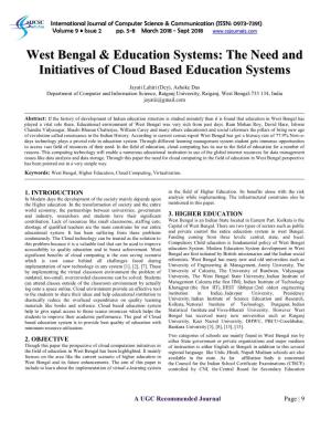 West Bengal & Education Systems