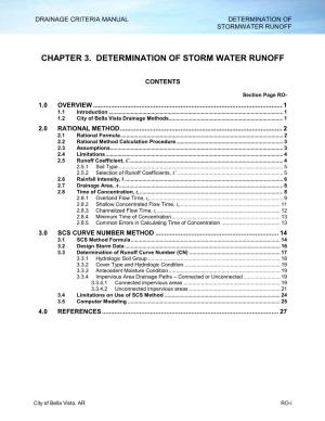 Determination of Stormwater Runoff