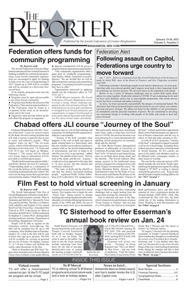 Film Fest to Hold Virtual Screening in January Chabad Offers JLI Course “Journey of the Soul”