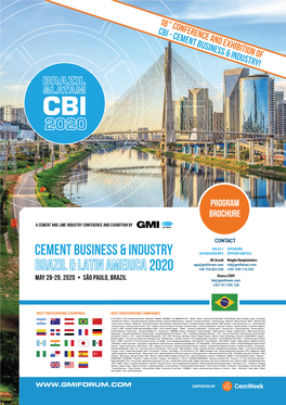 Program Brochure a Cement and Lime Industry Conference and Exhibition By
