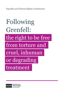 The Right to Be Free from Torture and Cruel, Inhuman Or Degrading