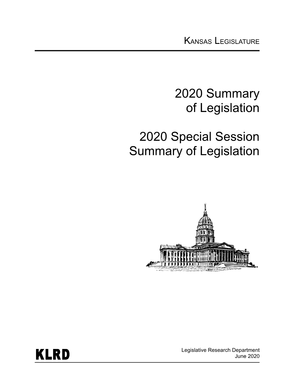 2020 Summary of Legislation