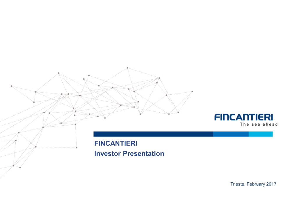 FINCANTIERI Investor Presentation