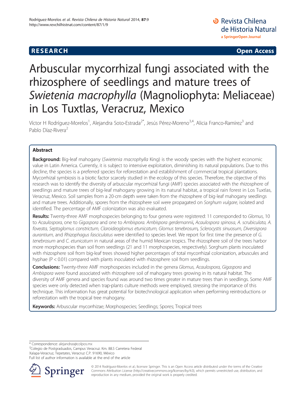 Arbuscular Mycorrhizal Fungi Associated with the Rhizosphere Of