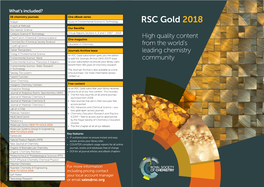 RSC Gold 2018