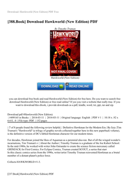 Download Hawkworld (New Edition) PDF