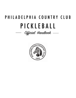 Pickleball Handbook