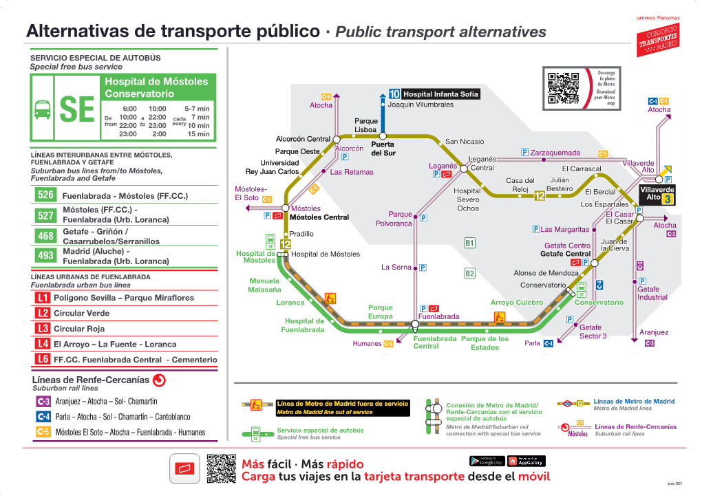 Alternativas De Transporte Público · Public Transport Alternatives