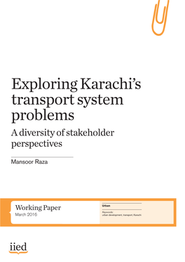 Exploring Karachi's Transport System Problems