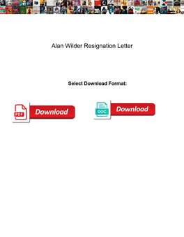 Alan Wilder Resignation Letter