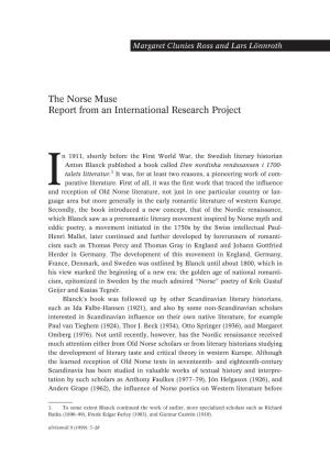 The Norse Muse: Report from an International Research Project