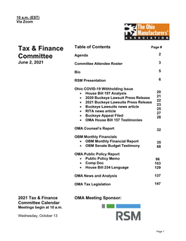 OMA Tax Committee Materials – 06/02/2021