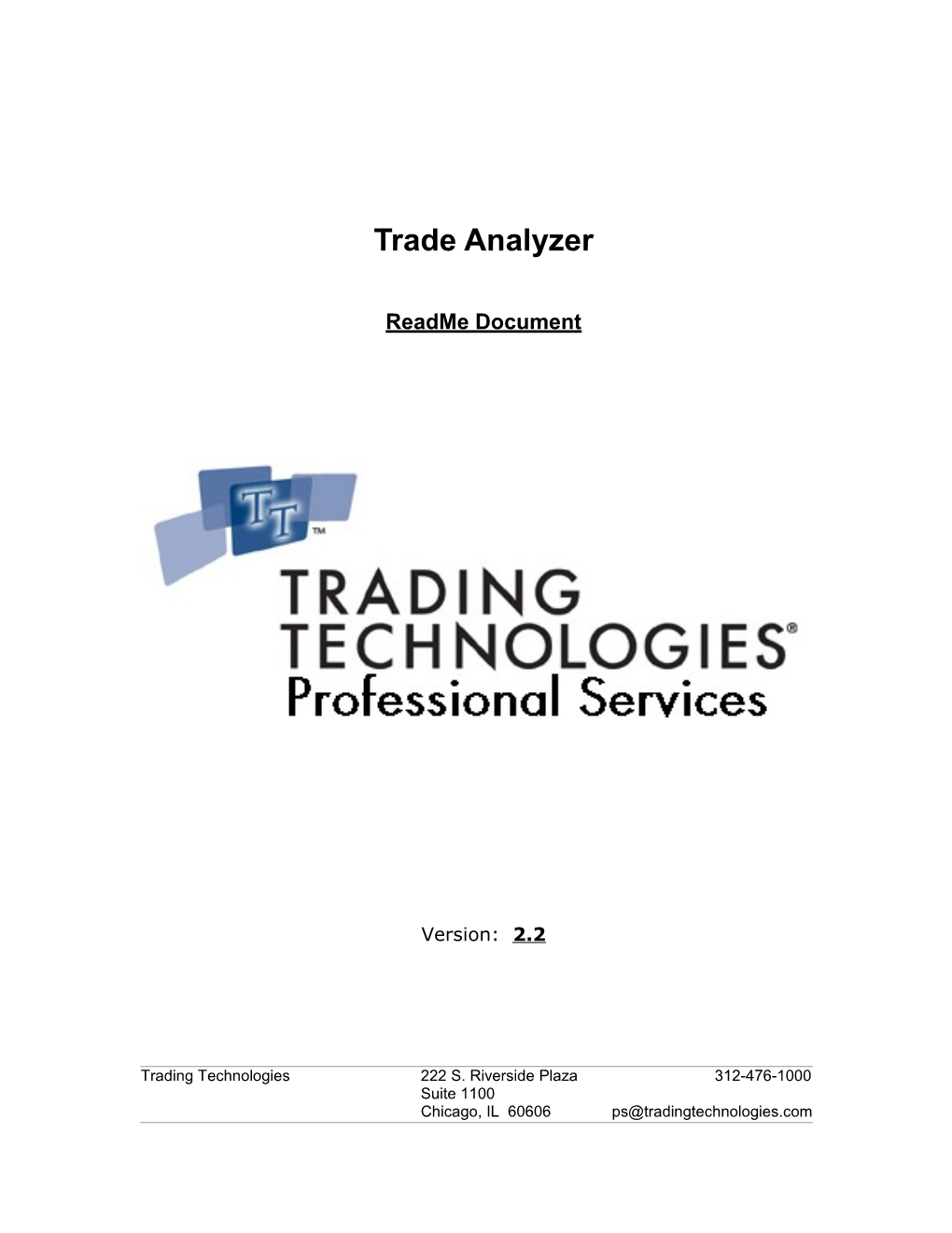 Trade Analyzer Read Me Document
