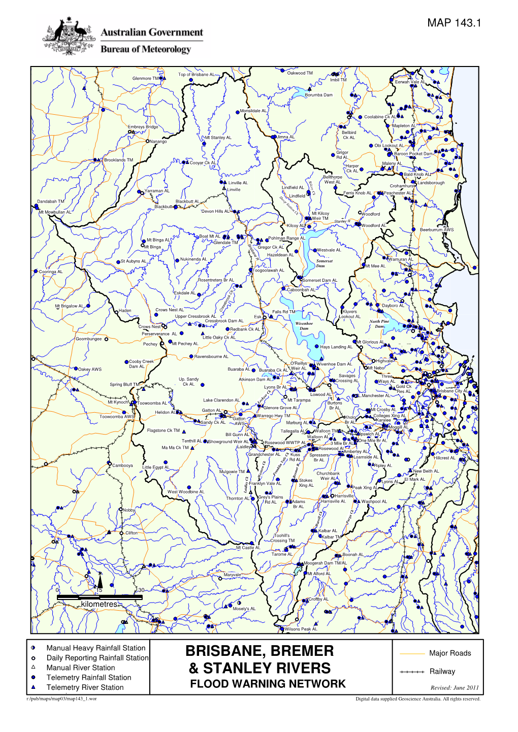 Brisbane, Bremer & Stanley Rivers