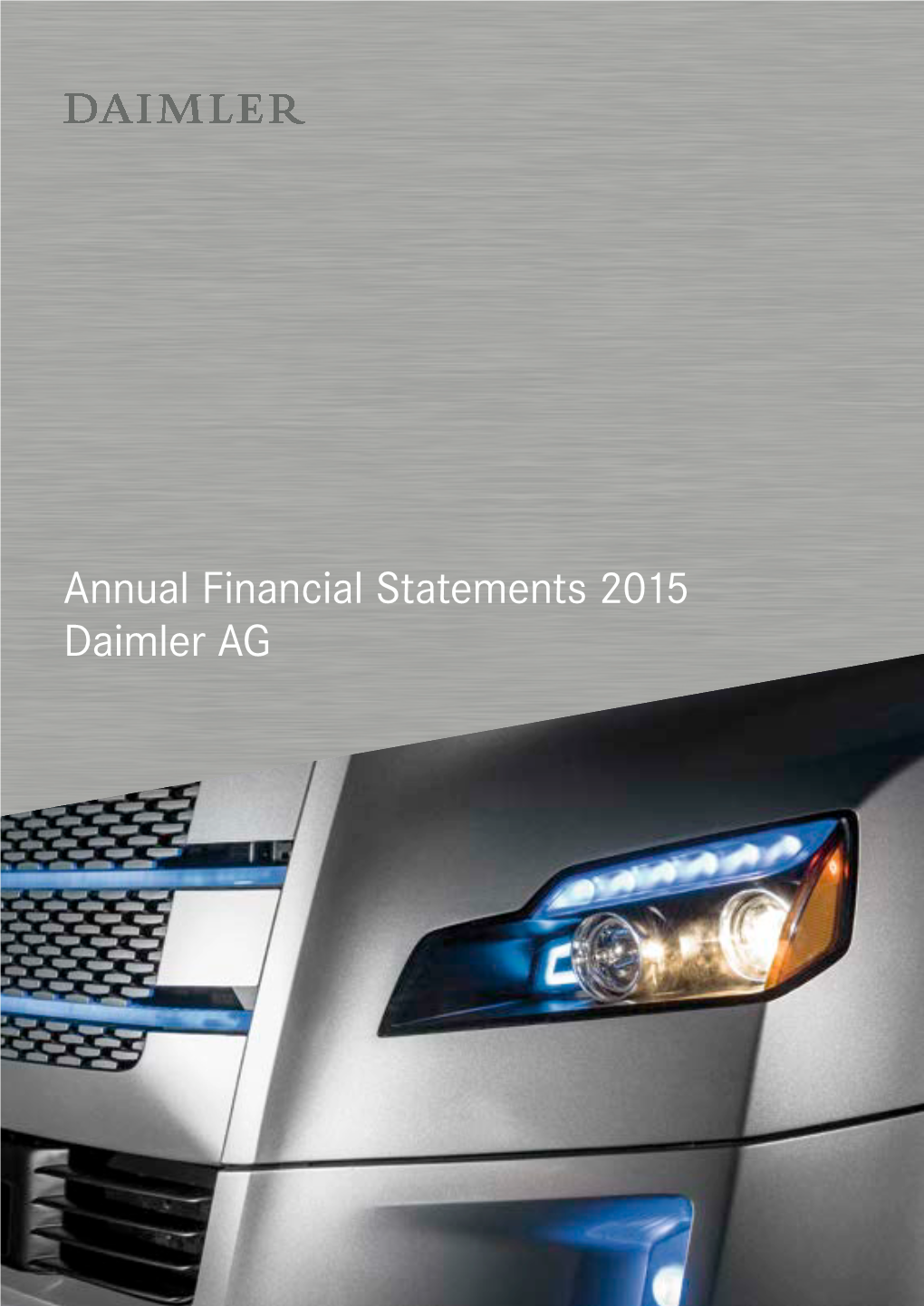 Annual Financial Statements 2015 Daimler AG