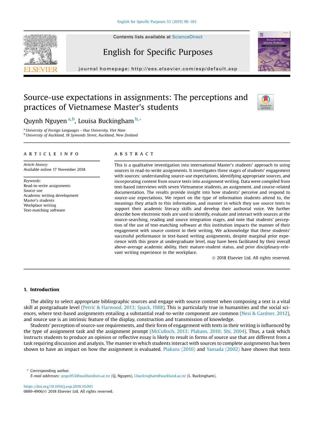 Source-Use Expectations in Assignments: the Perceptions and Practices of Vietnamese Master’S Students