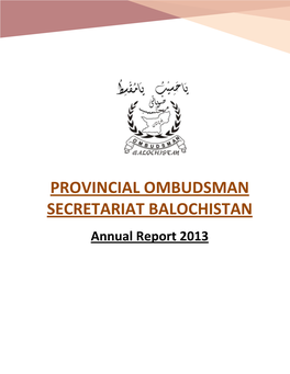 Provincial Ombudsman Balochistan