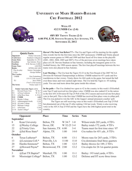 Game Notes-Trinity 2012.Indd