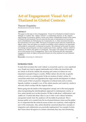 Visual Art of Thailand in Global Contexts