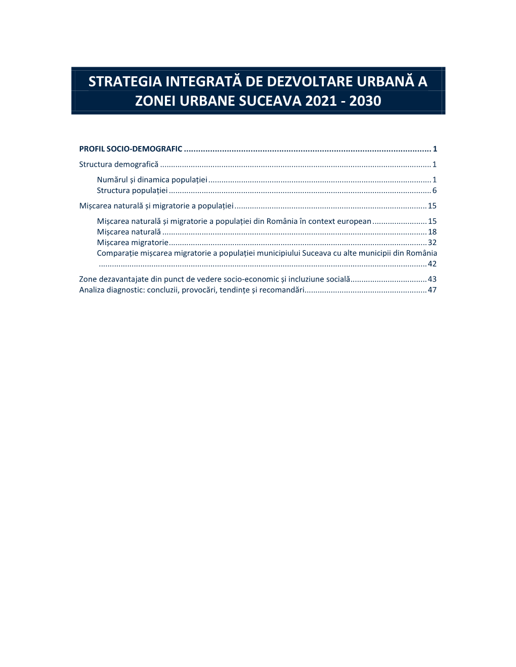 2.1. Profil Socio Demografic SIDU Suceava