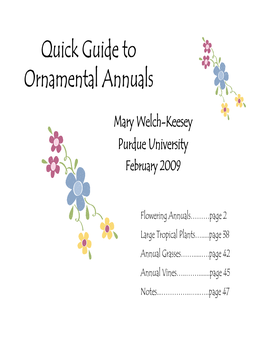 Quick Guide to Ornamental Annuals