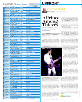 Aprince Lunchtime," Meglen "The [London] $1,126,820 AVENTURA Record Was Pink Floyd, 14 at Earls Court, So ,580,; Ì