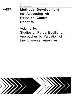 Volume IV, Studies on Partial Equilibrium Approaches to Valuation of Environmental Amenities EPA-600/5-79-001D February 1979