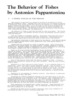 The Behavior of Fishes by Antonios Pappantoniou