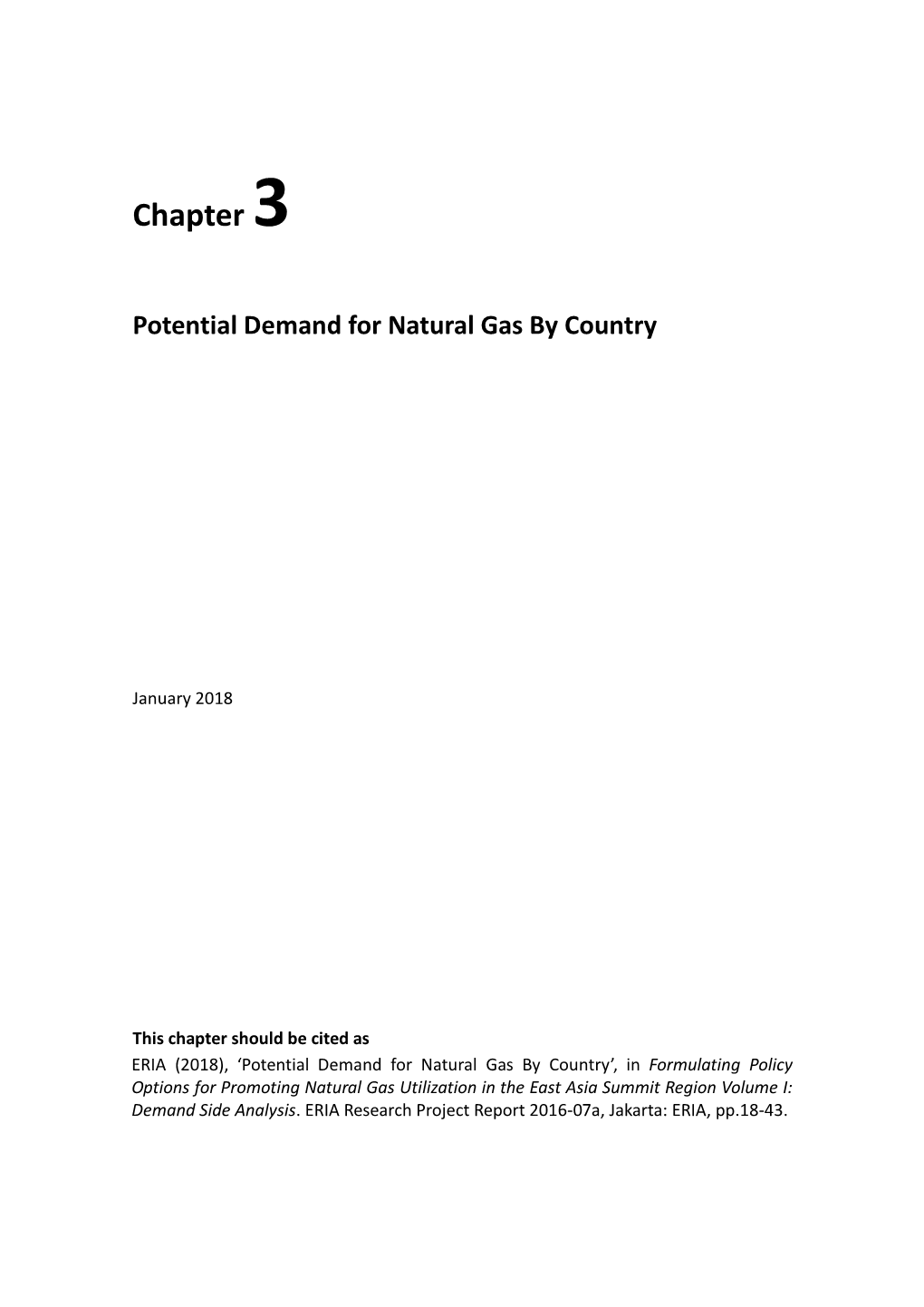 Chapter 3. Potential Demand for Natural Gas by Country