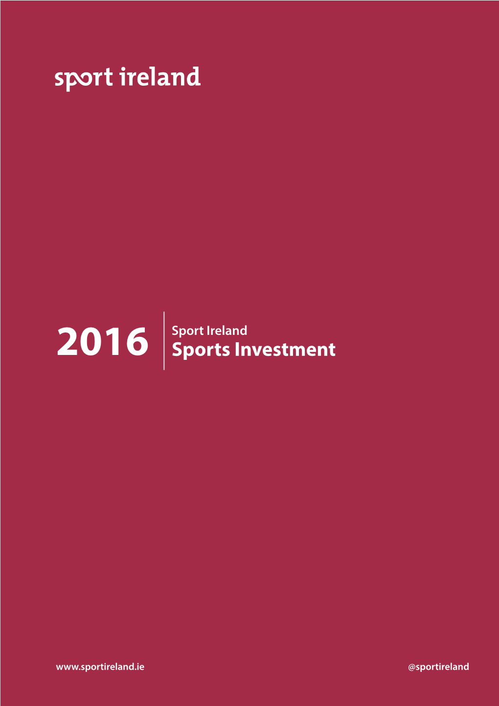 Sport Ireland Sport Investment 2016