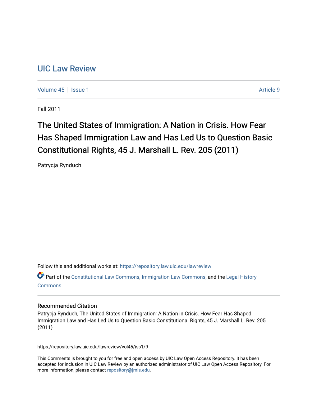 The United States of Immigration: a Nation in Crisis