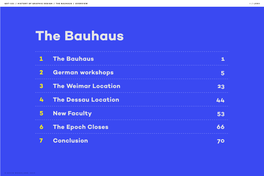 THE BAUHAUS / Overview I / Lxxii