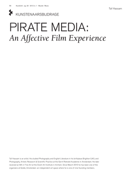 PIRATE MEDIA: an Affective Film Experience