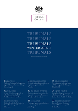 Tribunals Journal Has Long Been a Leading  Assimilating and Clarifying Information