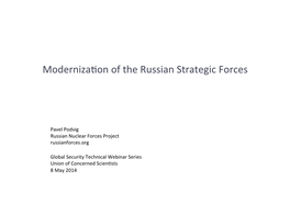 Russian Modernization Webinar 8May2014.Pptx